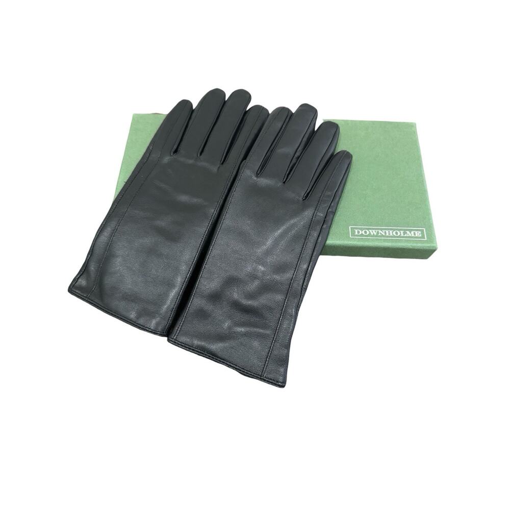 Downholme Leather Gloves Black Cashmere Lined Women’s Medium Classic